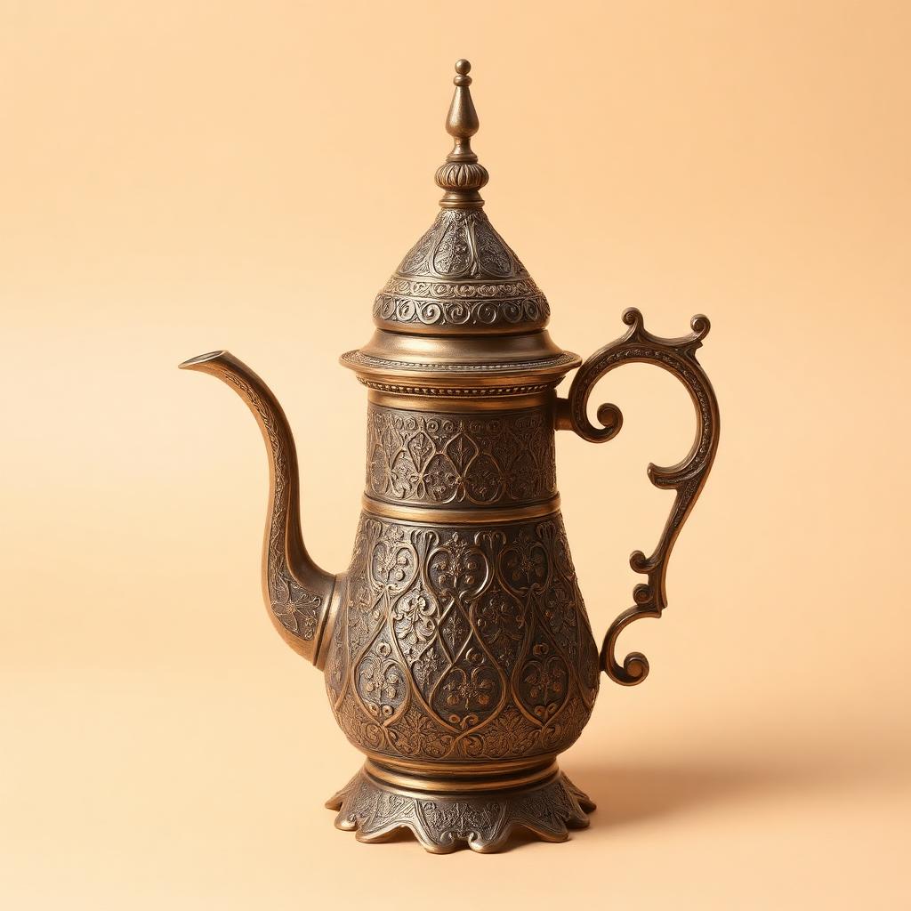 Najdi Engraved Brass Dallah