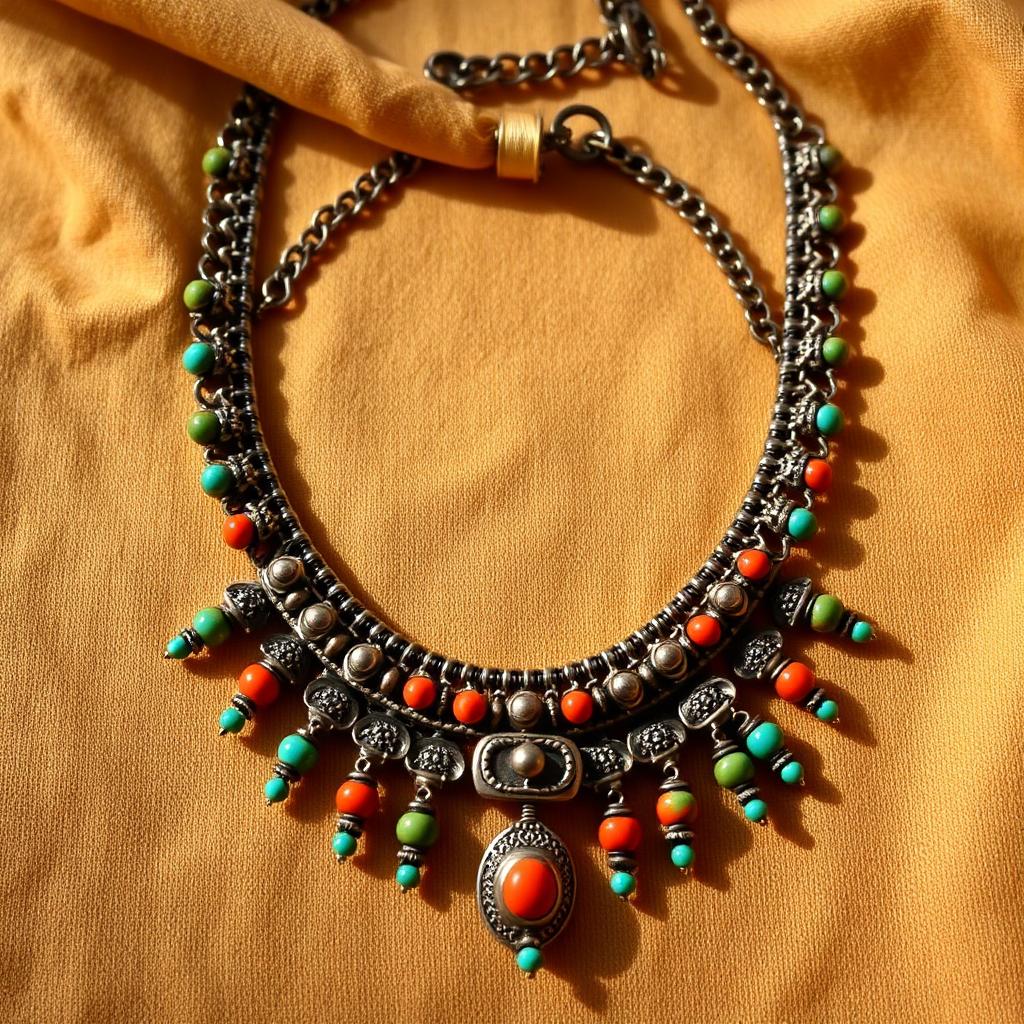 Bedouin Silver Bridal Necklace